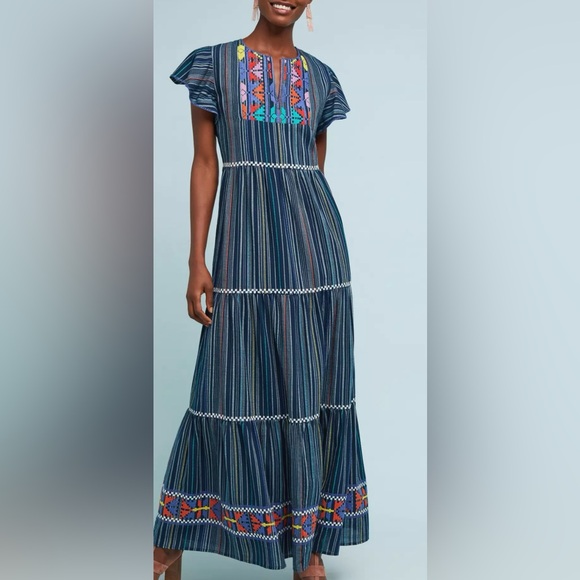 laia embroidered maxi dress ALLSAINTS Laia Embroidered Maxi Dress